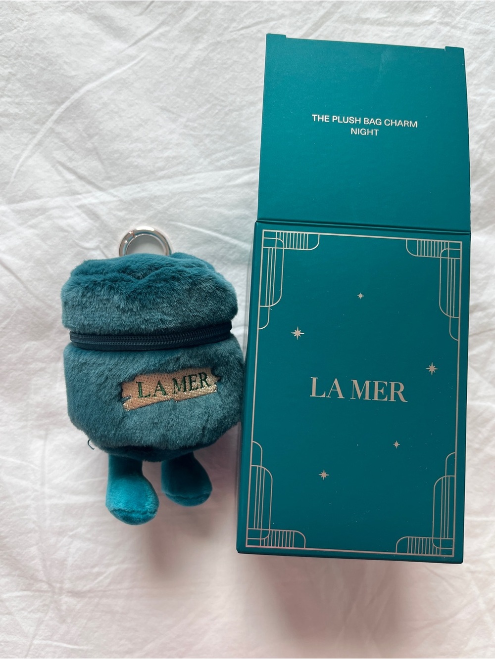 La Mer Plush Bag Charm, new with box
